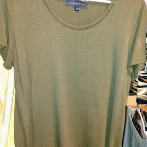Tommy Hilfiger Olive Green Women's Top